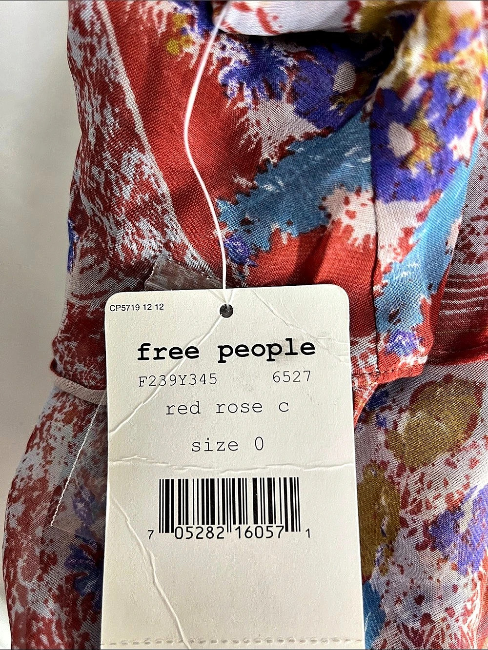 NWT Free People Red Rose C Plaid Floral Mini Dress in Red Size 0 - Picture 4 of 9